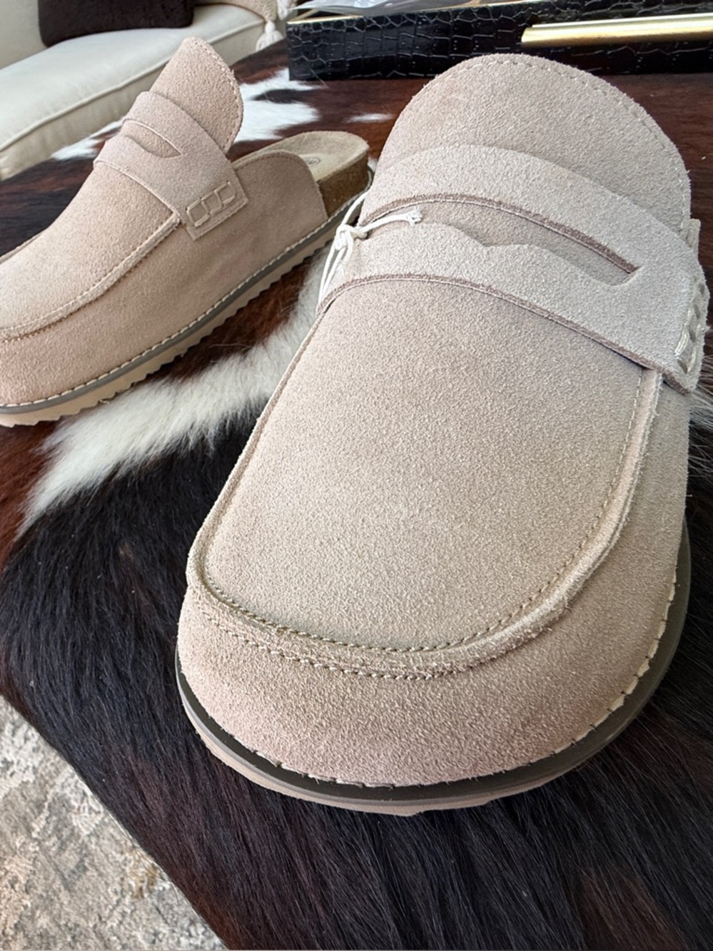 Cushionaire Zola Suede Penny Loafer Clog - Sz 9  NIB